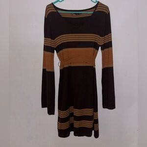prAna Sydney Bell Sleeve Striped Sweater Dress Size L